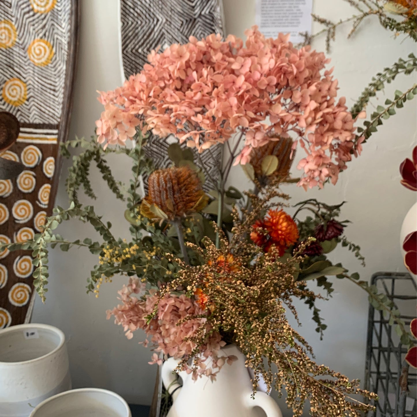 Dried Arrangement In a Vase