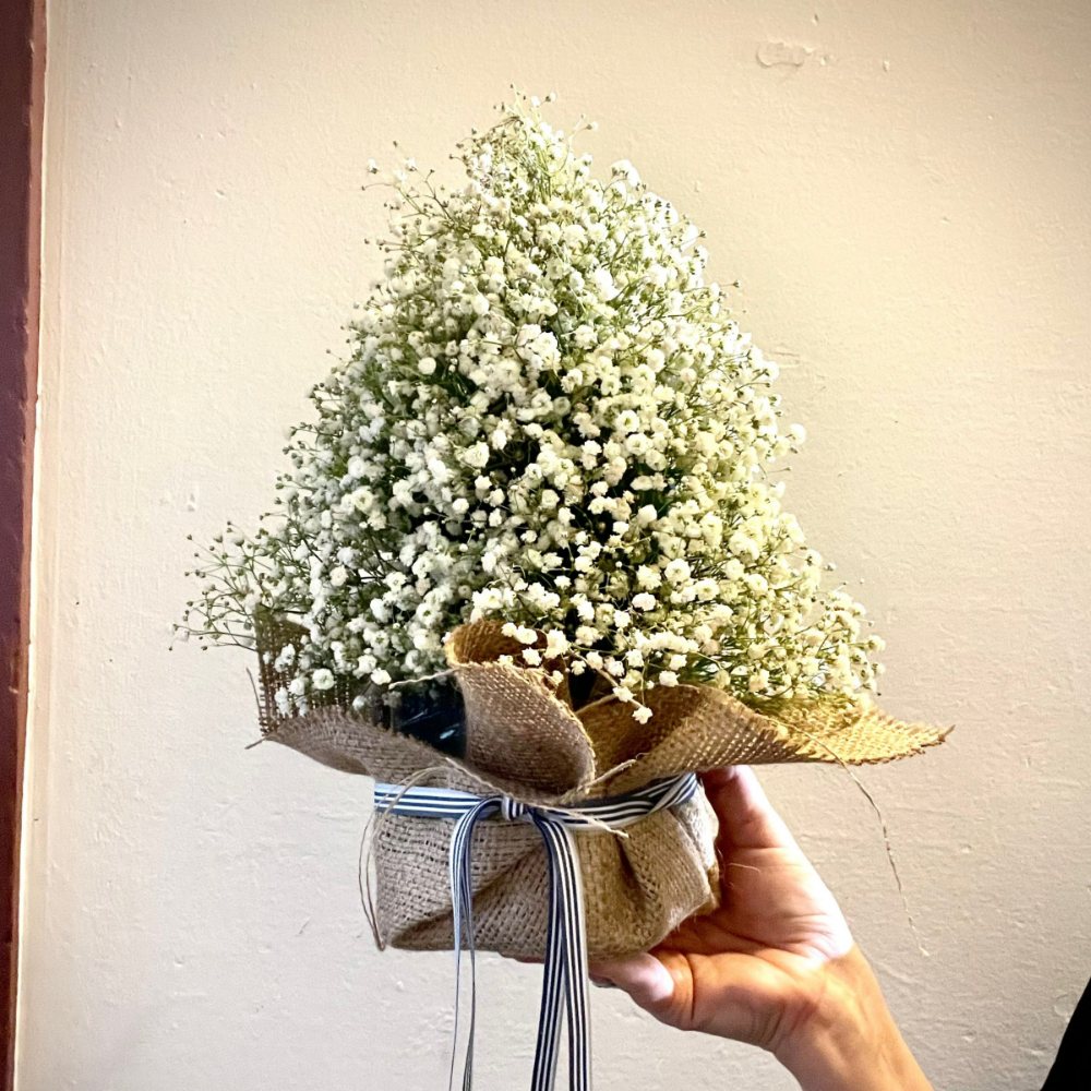 Baby’s Breath Xmas Centerpiece